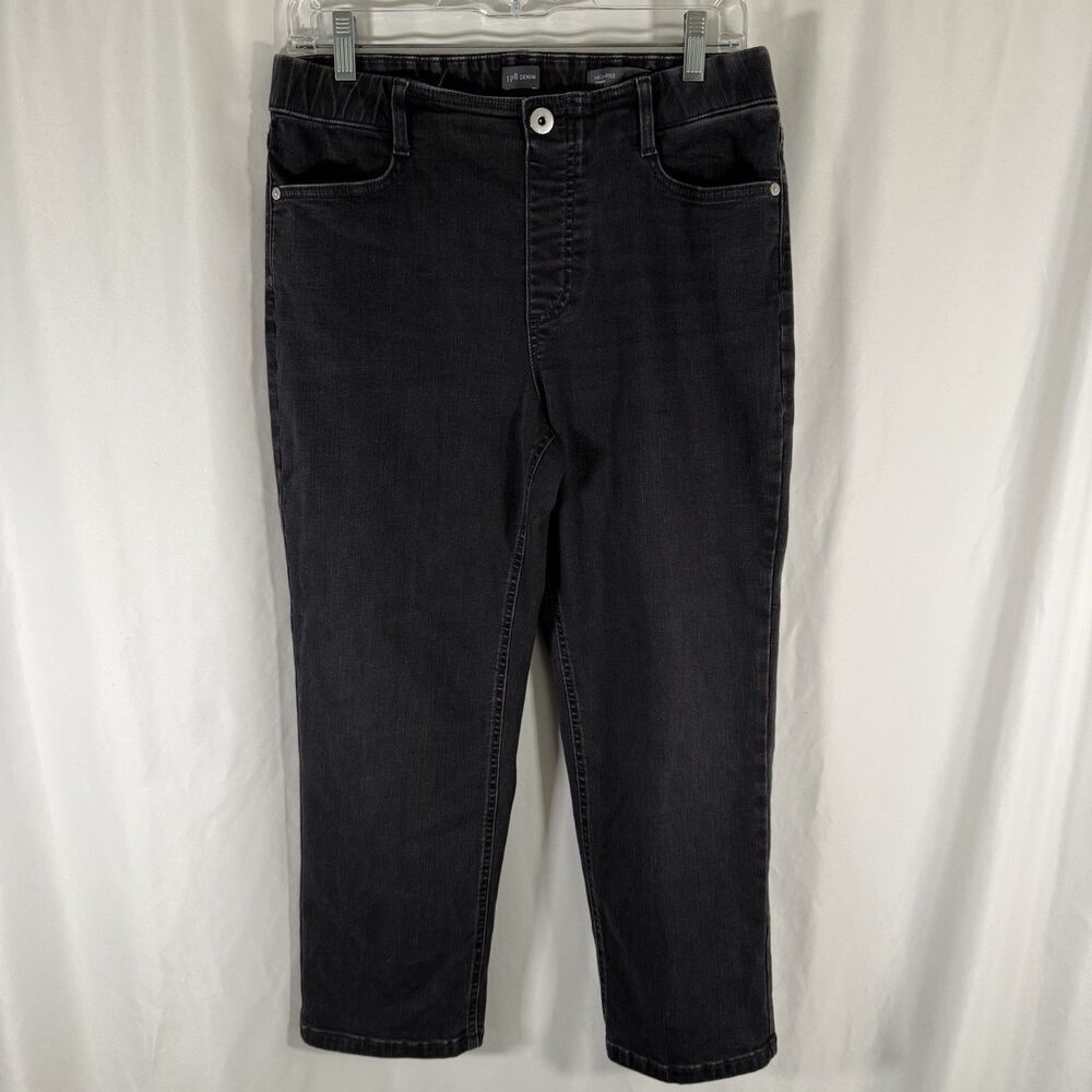 J Jill Denim Jeggings Women's 8R Dark Grey Denim High Rise Cropped Pull On